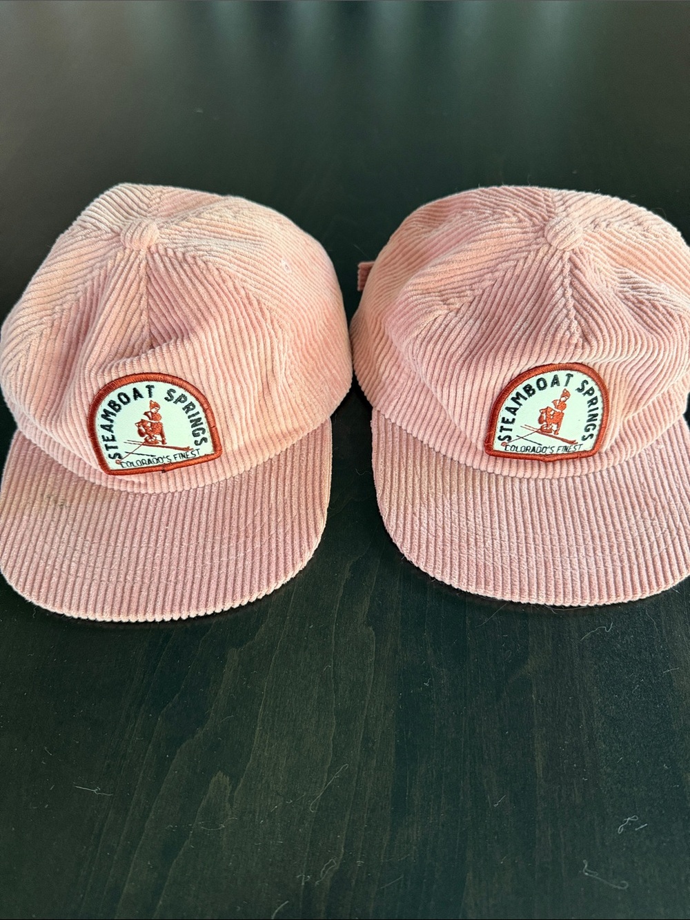 Pink Corduroy Steamboat Springs matching kids hats